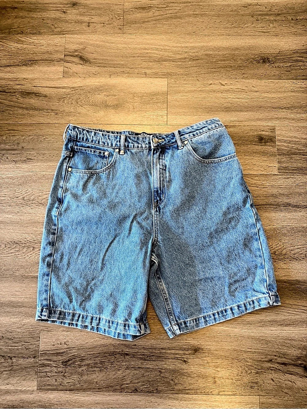 AFENDS Lil C Denim Baggy Short 22" Blue Waist 34